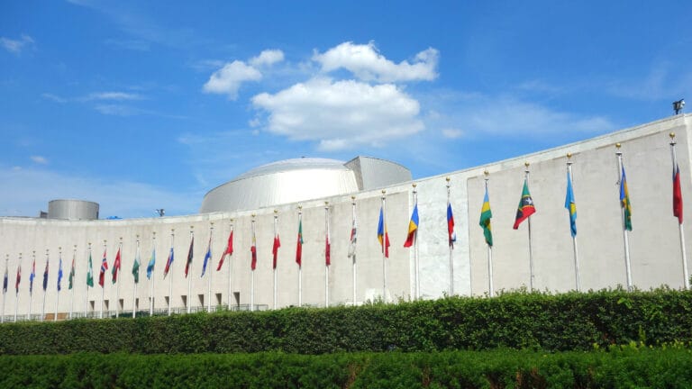 United Nations flags image
