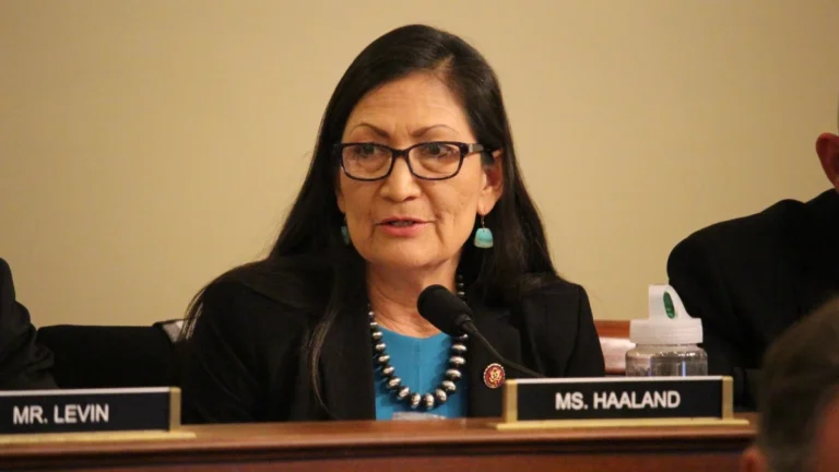 Deb Haaland testifying