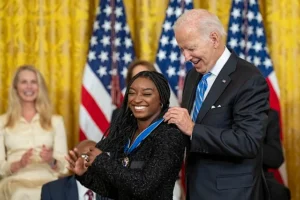 Simone with President Biden